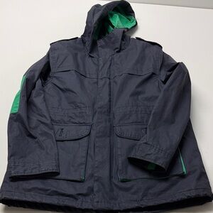 Zara navy and Green Hooded boys Jacket